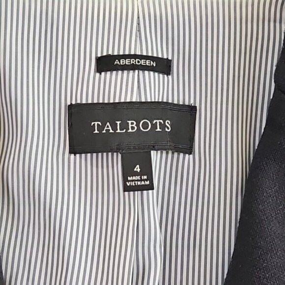 Talbots Aberdeen Blazer Size 4 (34" Chest) Classic Preppy Two Button Navy Blue - Picture 5 of 16